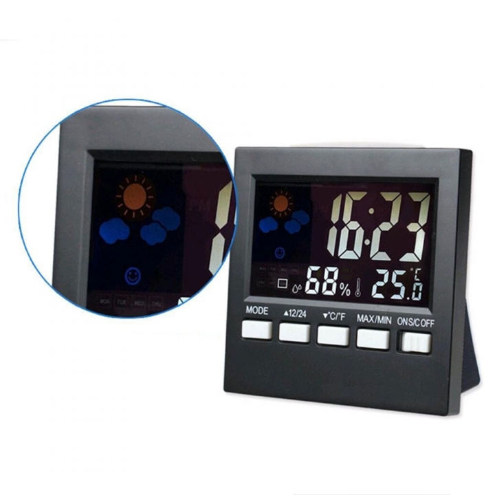 Digital Alarm Clock  Hygrometer Temperature Meter LCD Alarm Clock Backlight LED Digital Clock