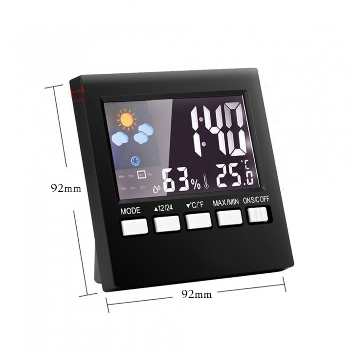 Digital Alarm Clock  Hygrometer Temperature Meter LCD Alarm Clock Backlight LED Digital Clock