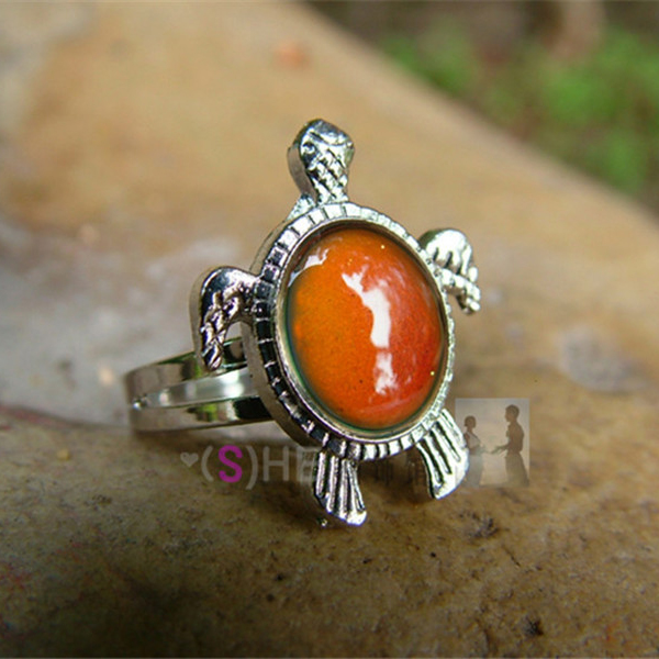 Hot Ring Turtle Color Changing Mood Ring Adjustable