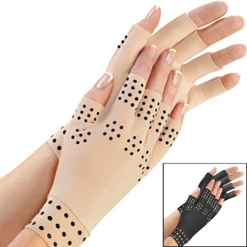 Magnetic Therapy Fingerless Gloves Arthritis Pain Relief Heal Joints