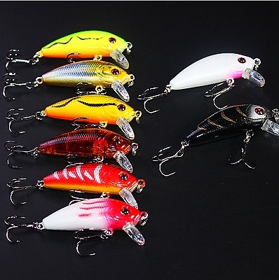 Crankbait Sinking Hard Fish New Lures Crank Bait Bass Tackle Treble Hook