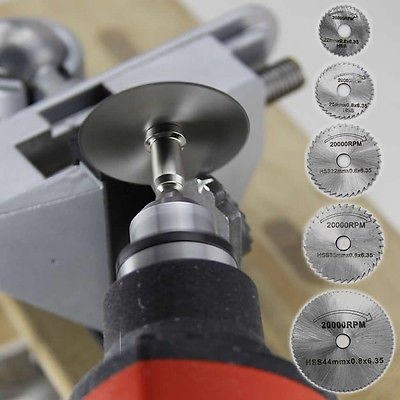 7Pcs HSS Rotary Tool Woodworking Circular Saw Blades Kit Set Dremel 1/8&quot; Mandrel