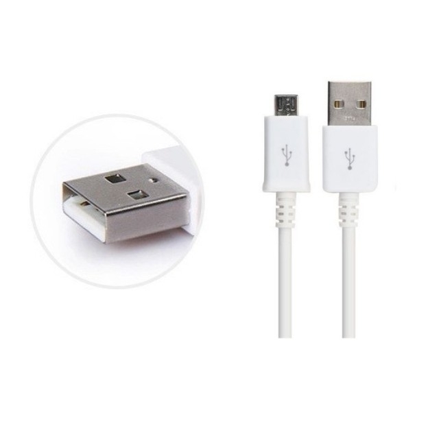 2 pcs USB Data Cable Android Micro Universal Data Cable For Android 1M white