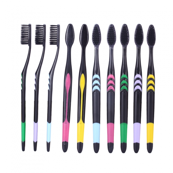 New 20pcs/set Adults Bamboo Charcoal Toothbrush Home pack Super Soft Hair Toothbrush