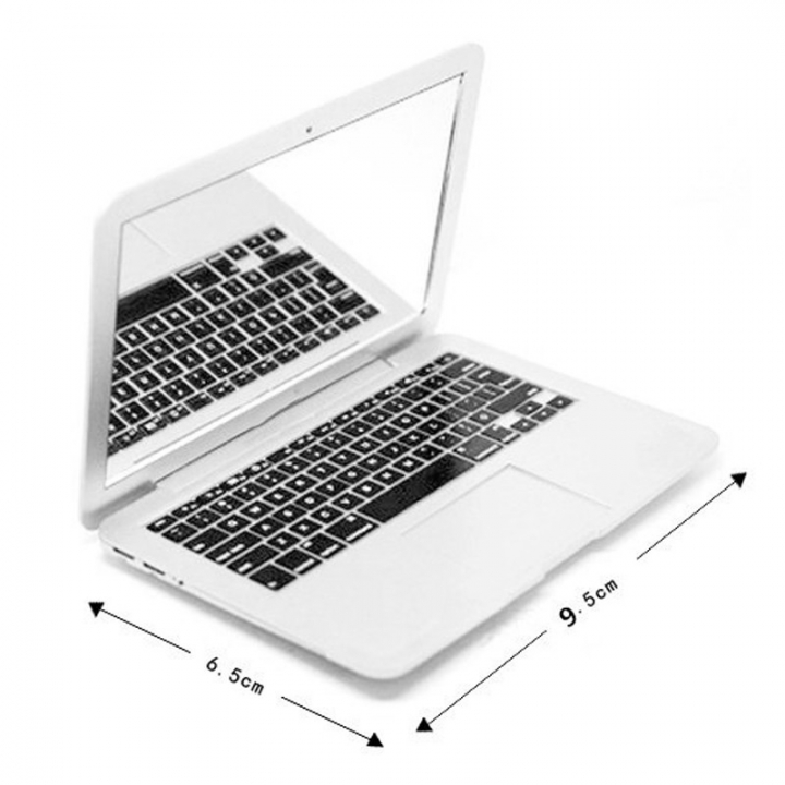 Cute MAKEUP Mini Pocket Laptop Style Clear Glass Women Cosmetic Beauty Mirror Fashion Notebook