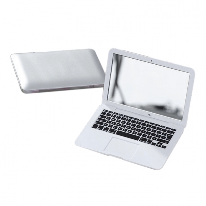 Cute MAKEUP Mini Pocket Laptop Style Clear Glass Women Cosmetic Beauty Mirror Fashion Notebook