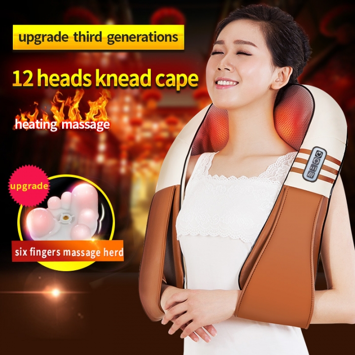 U Shape Electrical Shiatsu Back Neck Shoulder BodyCar/Home Massager Infrared Heated Kneading