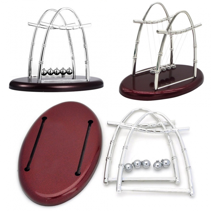 Newtons Cradle Steel Balance Pendulum Ball Billiard Ball Physics Science Desk Toy Educational Model