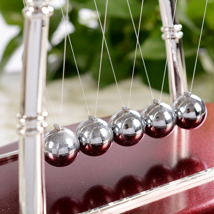 Newtons Cradle Steel Balance Pendulum Ball Billiard Ball Physics Science Desk Toy Educational Model