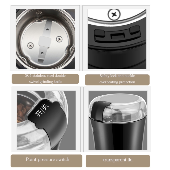 400W Electric Coffee Grinder Mini Kitchen Salt Pepper Grinder Powerful Spice Nuts Seeds Coffee