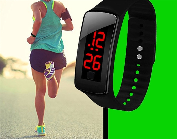 3pcs Sport Bracelet LED Watch Sport Watch Fashion Digital Watch Date Time Wristwatch Colorful Rubber