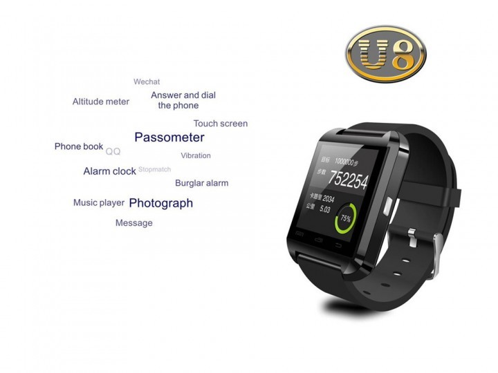 Smart Watches U8 Sport Pedometer Handsfree Bluetooth Smartwatch Wristband for Android Phone