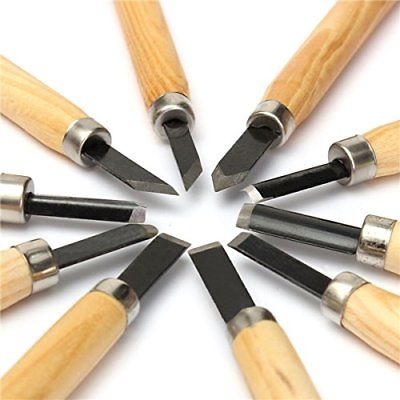10pcs Hand Wood Carving Chisels Knife for Basic Woodcut Working DIY Tools