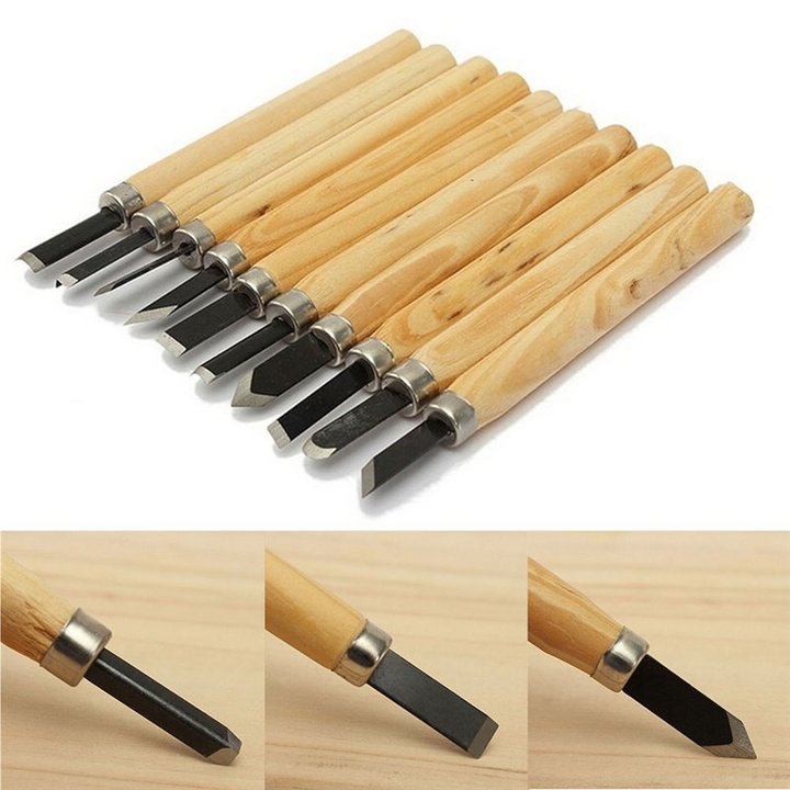 10pcs Hand Wood Carving Chisels Knife for Basic Woodcut Working DIY Tools
