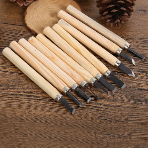 10pcs Hand Wood Carving Chisels Knife for Basic Woodcut Working DIY Tools