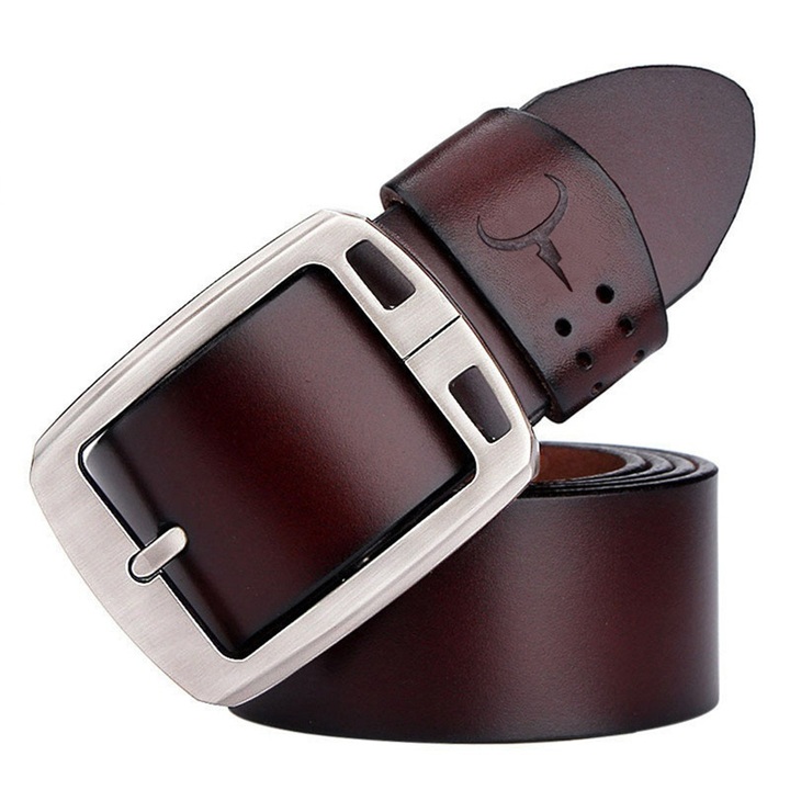 Cowhide Genuine Leather Belts for Men Brand Strap Male Pin Buckle Vintage Jeans Belt Long Waist