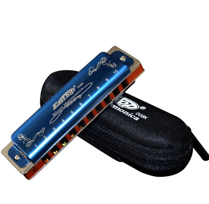 10 Hole Diatonic Blues Harmonica Armonicas Mouth Ogan Woodwind Musical Instrument Melodica