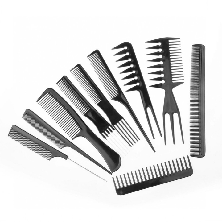 10Pcs/Set Comb Hair Comb Women&apos;s Wigs Salon Styling Tools Anti-Static Comb