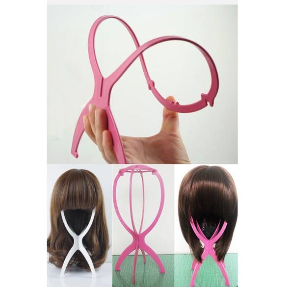 10 pcs Portable Folding Plastic Stable Durable Wig Hair Hat Cap Holder Stand Display Tool Wig Stand