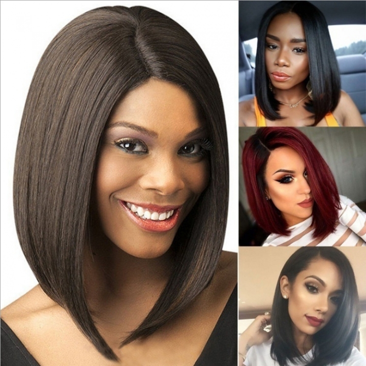 Women's Wigs Hair Straight Black Bob Wig Short For Women Black Heat Resistant Hairpieces