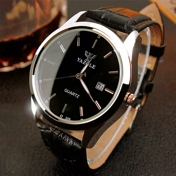 Men Watch Auto Date Business Quartz Watch Waterproof WristWatch Luminous Clock Valentines Gift