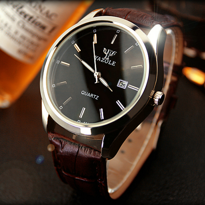 Men Watch Auto Date Business Quartz Watch Waterproof WristWatch Luminous Clock Valentines Gift