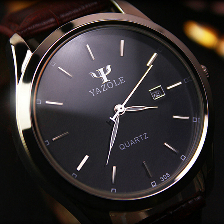 Men Watch Auto Date Business Quartz Watch Waterproof WristWatch Luminous Clock Valentines Gift