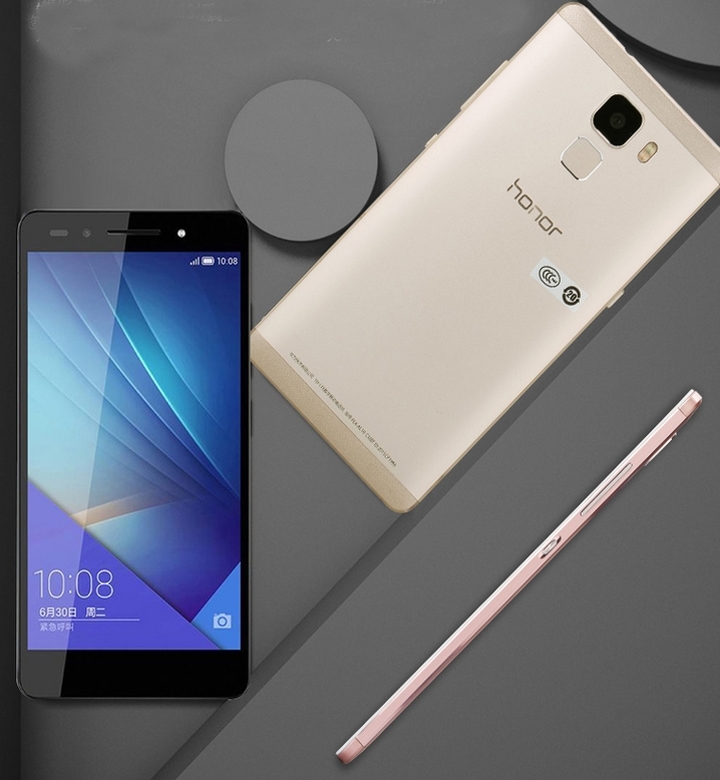Refurbished mobile phone Huawei Honor 7 + 3+64GB -5.2&apos;&apos;screen-20+8MP-Double SIM-3100mAh smartphone