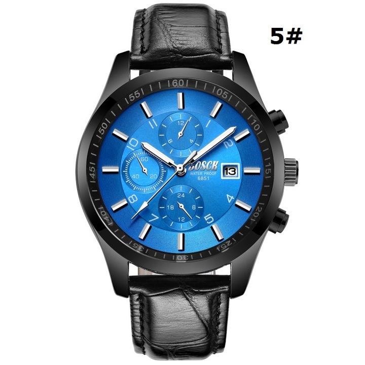 Bosck Men Brand Sports Watch Stainless Steel Watchband Waterproof Male Quartz Watch