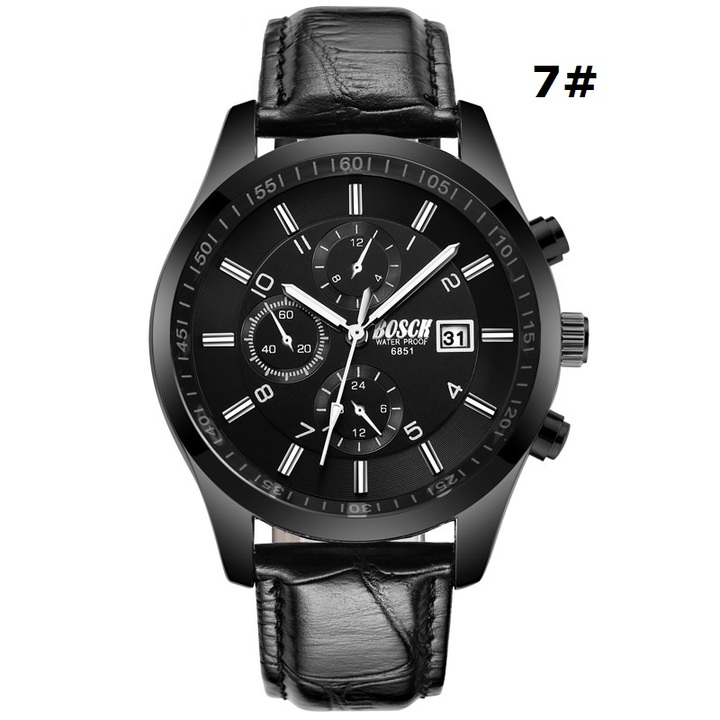 Bosck Men Brand Sports Watch Stainless Steel Watchband Waterproof Male Quartz Watch