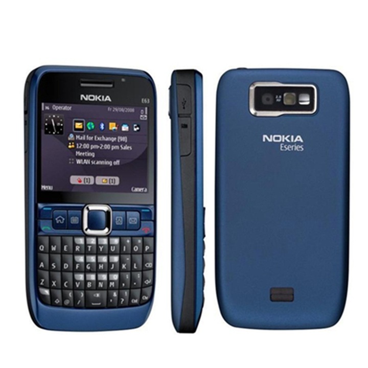 New Phone Original unlocked NOKIA E63 cell phones 3G WIFI Bluetooth 2MP CAMERA multilingual