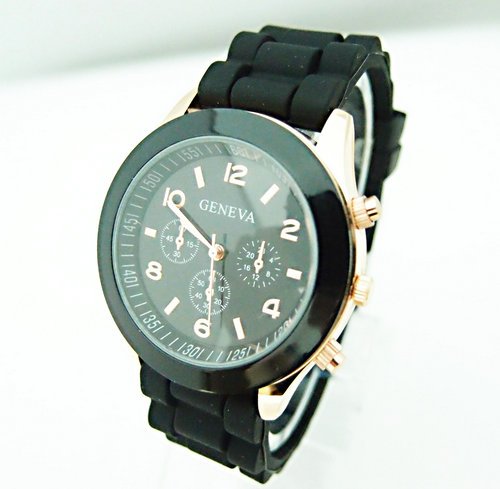 2 pcs Geneva Brand Silicone Women Watch Ladies Fashion Dress Quartz Wristwatch Female Watch