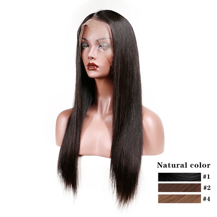 Brazilian Lace Front Human Hair Wigs Remy Hair Straight Wig With Baby Hair Natural Hairline Full End