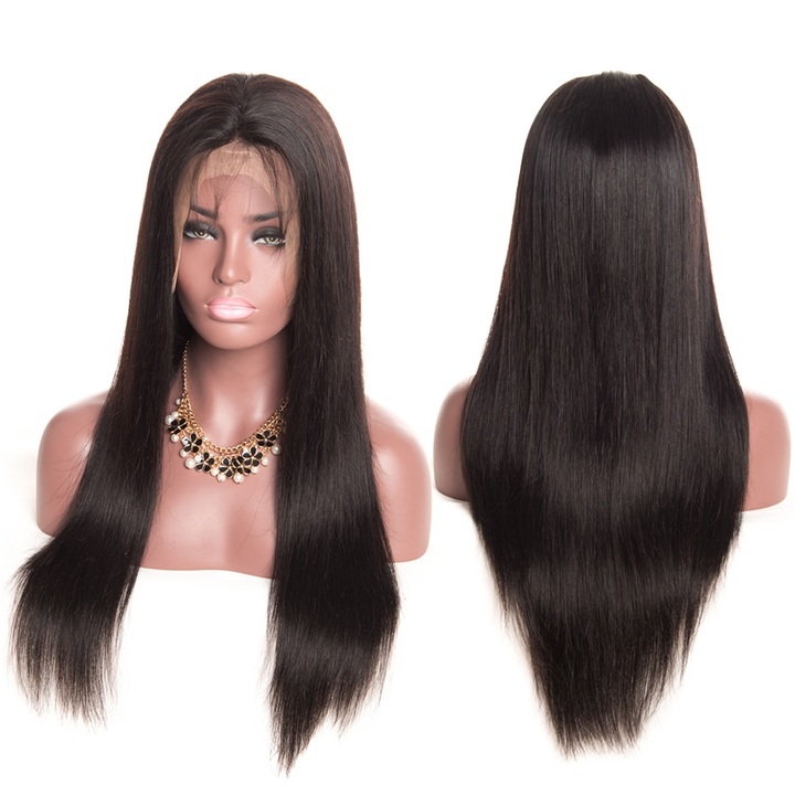 Glueless Lace Front Human Hair Wigs Pre Plucked Brazilian Straight Lace Wig With Baby Hair Non Remy