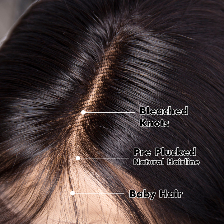 Glueless Bob Wig Brazilian Straight Short Lace Front Human Hair Wigs Pre Plucked With Baby Hair Remy