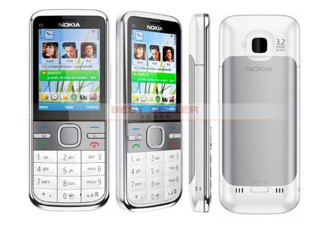 Refurbished phone Nokia C5 C5-00 Cell phones GSM 3G 3Mp Camera FM GPS Bluetooth