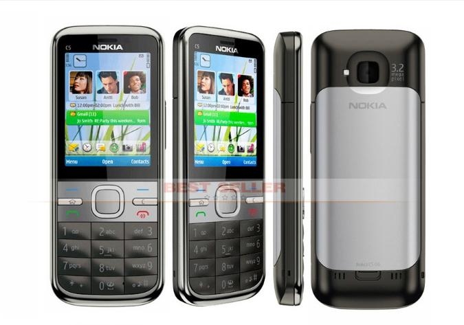 Refurbished phone Nokia C5 C5-00 Cell phones GSM 3G 3Mp Camera FM GPS Bluetooth