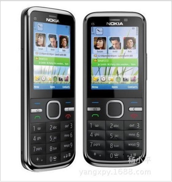 Refurbished phone Nokia C5 C5-00 Cell phones GSM 3G 3Mp Camera FM GPS Bluetooth