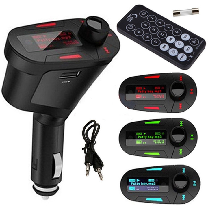 15&quot; Car Kit MP3 Music Player Wireless FM Transmitter Radio Modulator With USB MMC Remote Control