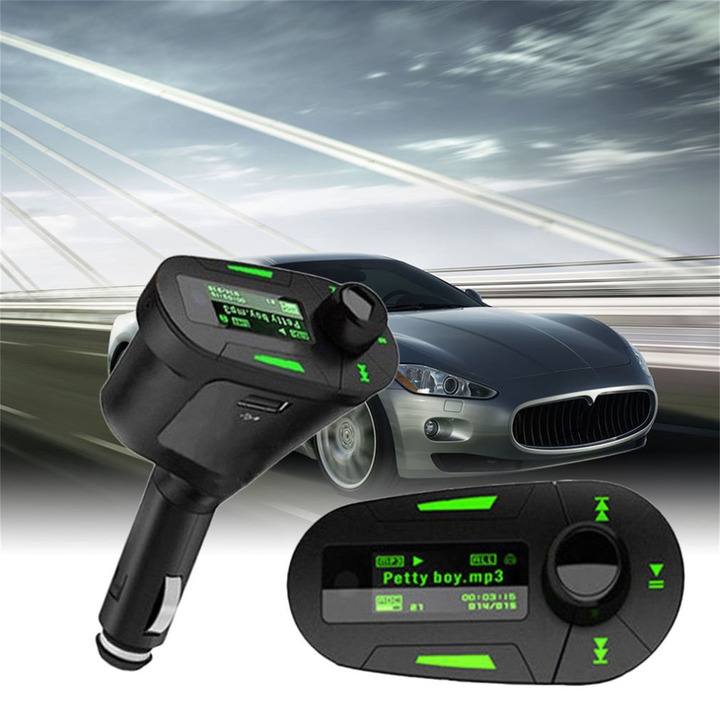 15&quot; Car Kit MP3 Music Player Wireless FM Transmitter Radio Modulator With USB MMC Remote Control