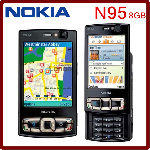 Refurbished Phone Nokia N95 8GB Storage Camera 5MP Unlocked Mobile Phone