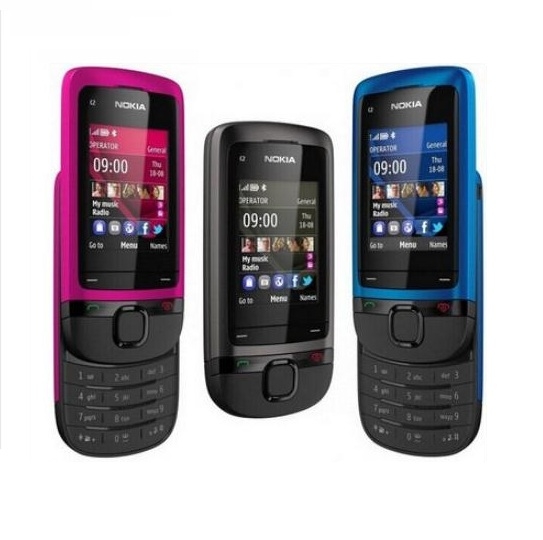 Refurbished Phone Original Unlocked Nokia C2-05 Slide Cell Phone Bluetooth Phone