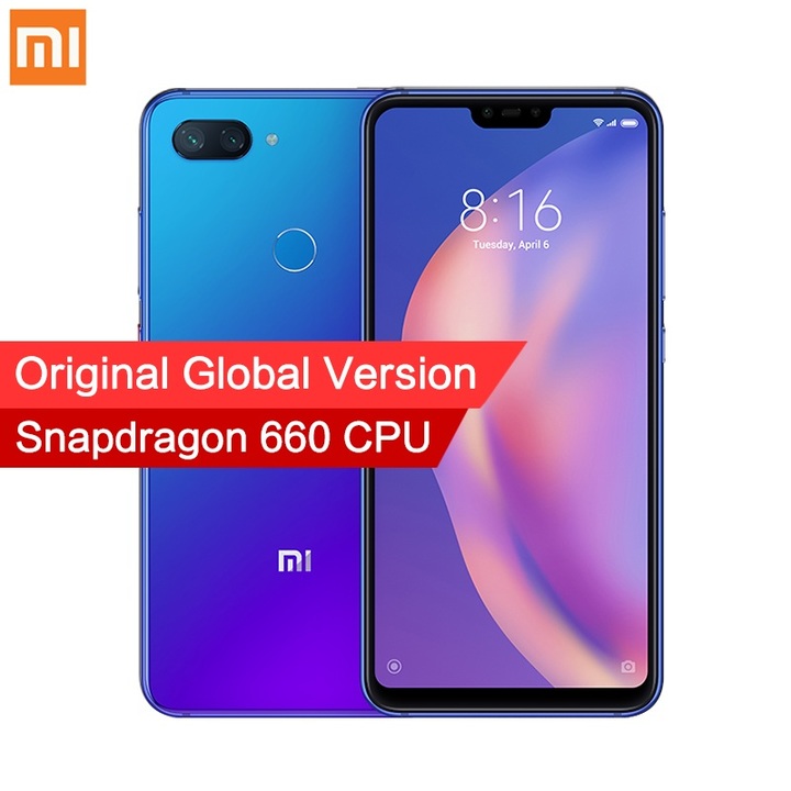 Refurbished Xiaomi Mi 8 Lite 6+64/128GB 6.26&quot; 19:9 Notch Full Screen  24MP Front Camera Mi8 Smartphone