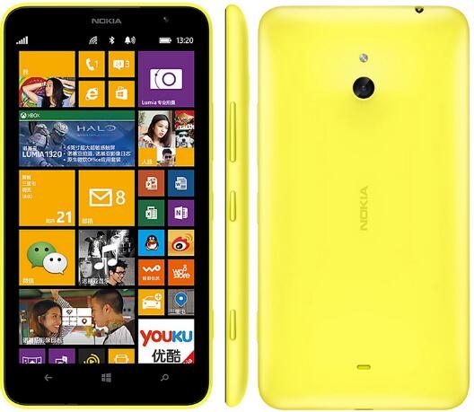 Refurbished smartphone Nokia Lumia 1320 Dual Core 1G RAM 8GB 5MP Camera 6.0 inches WIFI GPS 4G