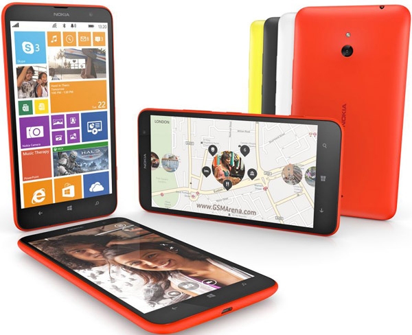 Refurbished smartphone Nokia Lumia 1320 Dual Core 1G RAM 8GB 5MP Camera 6.0 inches WIFI GPS 4G