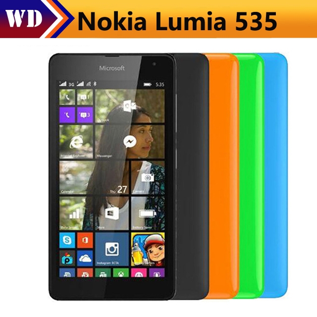 Refurbished Nokia Lumia 535 Windows Quad Core 5.0 Dual SIM Wifi 5MP camera smartphone