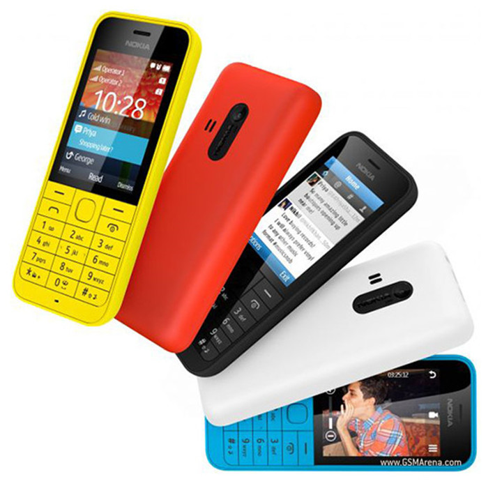 Refurbished Nokia 220 Dual sim Card 2G GSM 1100mAh Unlocked Cheap Celluar Phone