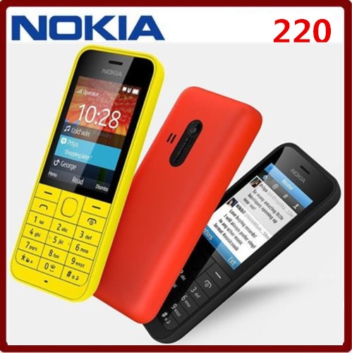 Refurbished Nokia 220 Dual sim Card 2G GSM 1100mAh Unlocked Cheap Celluar Phone