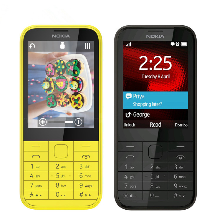 Refurbished Original Nokia 225  2.8 Inches 2MP Camera 2G GSM FM Bluetooth Mp3 Player Cellphone