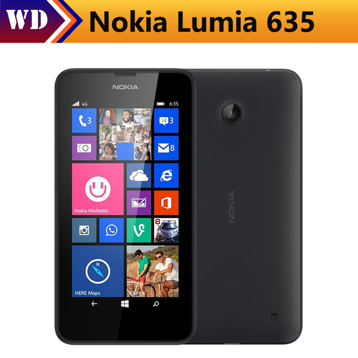 Refurbished Nokia Lumia 635 8GB Unlocked 4G LTE Wifi GPS Dual single SIM Windows Smartphone
